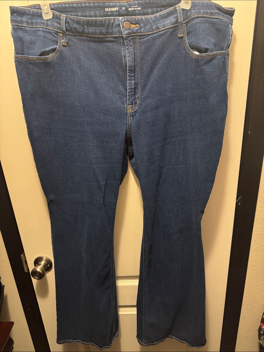 Old Navy WOW Flare Jeans Size 22 Dark Wash High Rise Plus Size